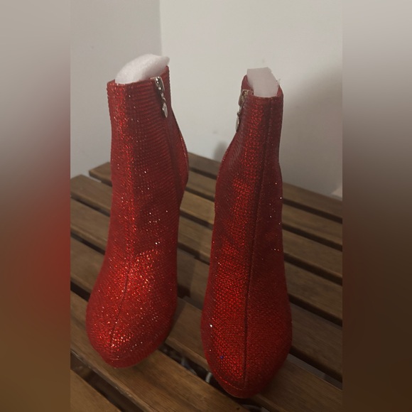 Thalia Sodi Chiara Red Platform Dress Booties - Picture 3 of 7